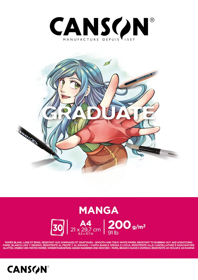 Luonnoslehtiö Manga A4 200g 30 arkkia Lyra Graduate