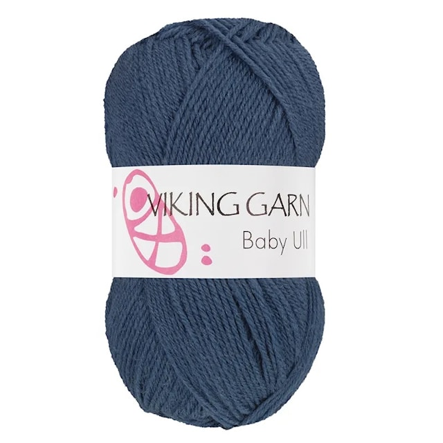 Baby Ull 50 g farkkusininen Viking Garn