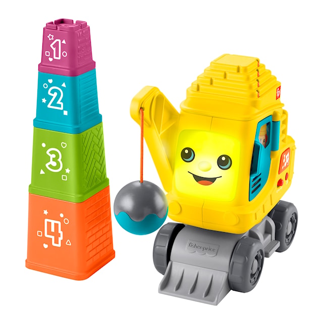 Produktbild 2 för Fisher-Price Count And Stack Crane Interaktiv Grävmaskin (SE/FI/NO/DK)