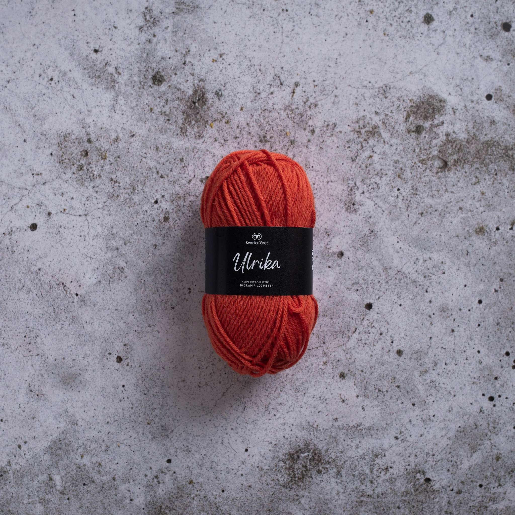 Produktbild för Ulrika Ullgarn 50 g Orange Svarta Fåret