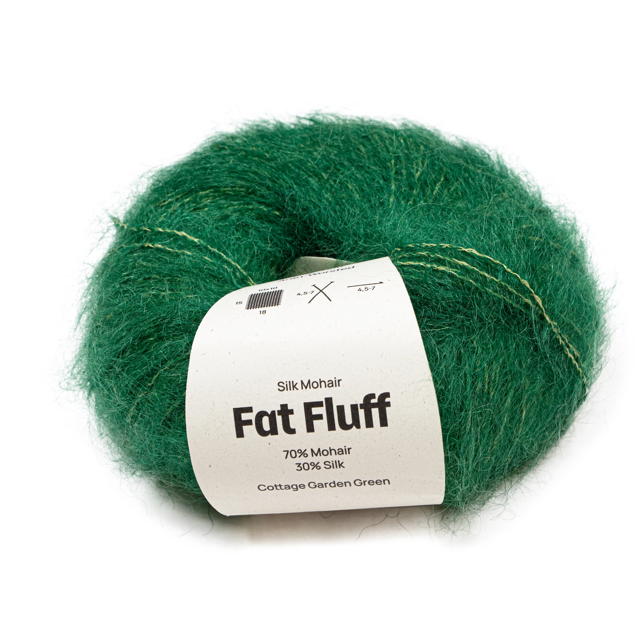 Tuotekuva ille Mohair-Silkki Fat Fluff 25 gr Cottage Garden green A803 Adlibris