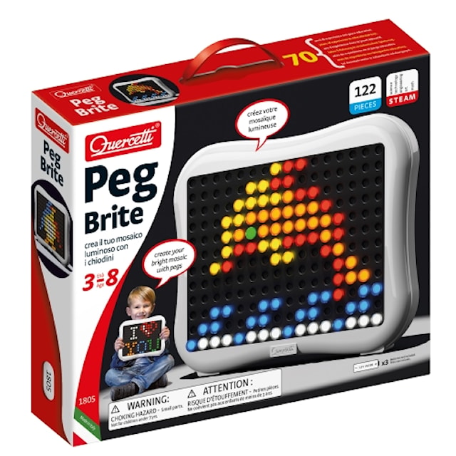 Produktbild 2 för Pegart med Lampa Peg Brite 120 Quercetti