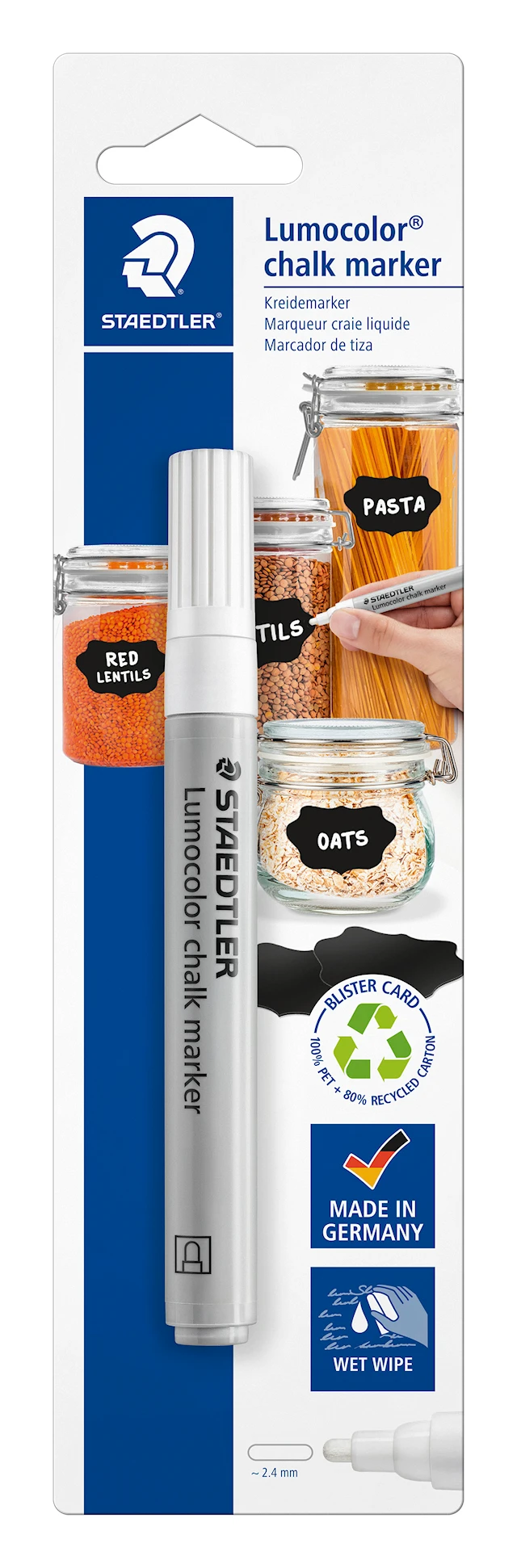 Chalk Marker Lumocolor 2,4 mm vit Staedtler