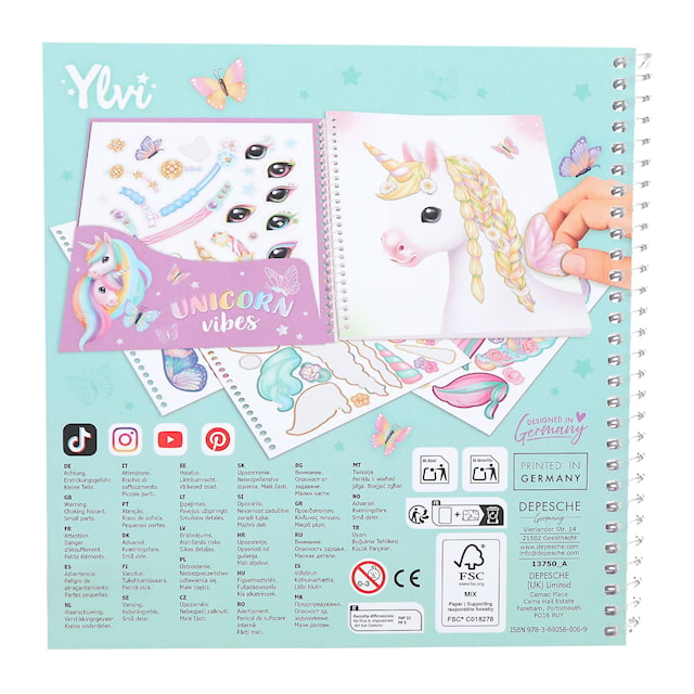 Produktbild 4 för Create Your Special Unicorn Stickersbok Ylvi