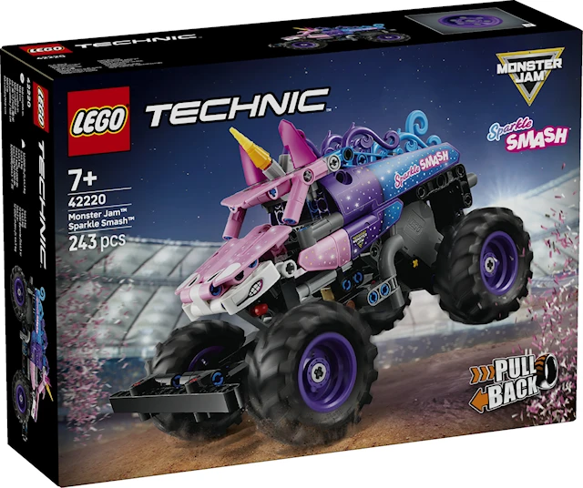 Monster Jam™ Sparkle Smash™ vetomoottorilla LEGO® Technic (42220)