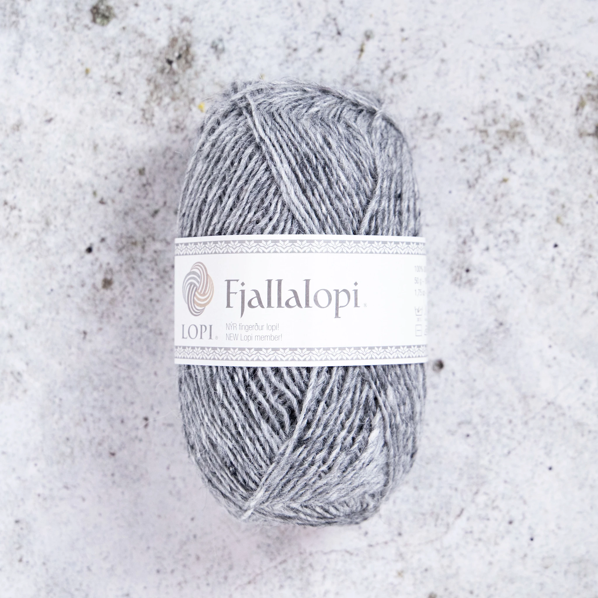 Produktbild för Fjallalopi ullgarn 50g Grey Sky 56 Istex
