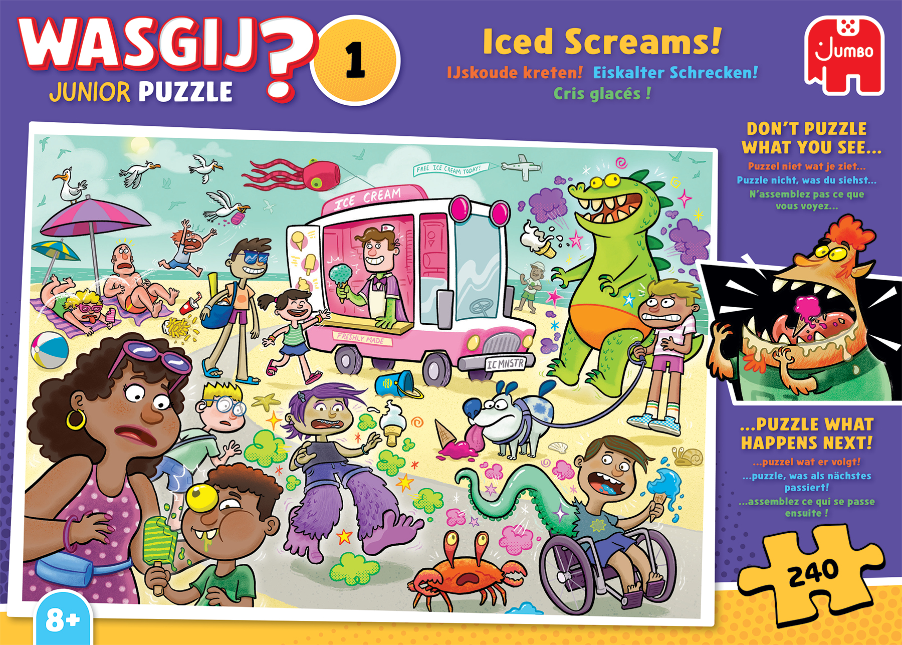 Wasgij Junior 1 - Iced Screams! Pussel 240 bitar