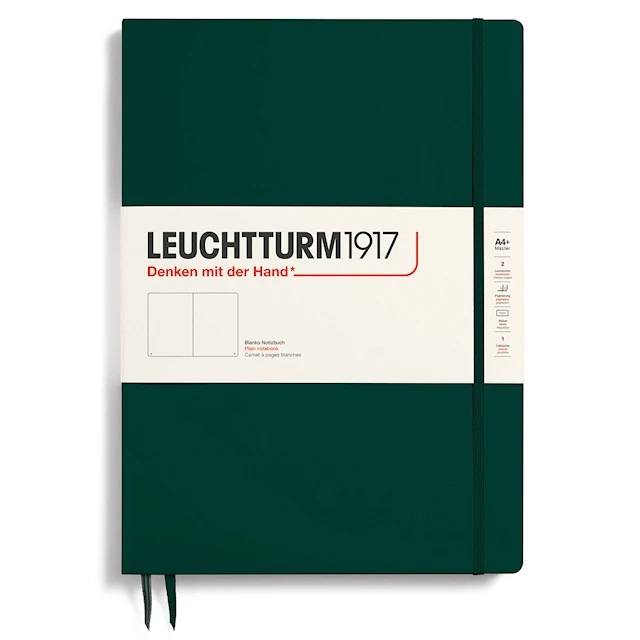 Anteckningsbok A4+ Slim Olinjerad Forest Green Leuchtturm1917