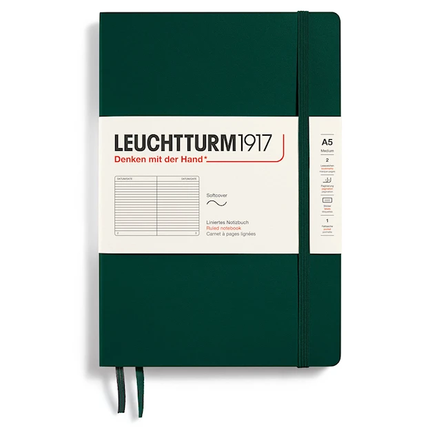 Anteckningsbok A5 Soft Linjerad Forest Green Leuchtturm1917