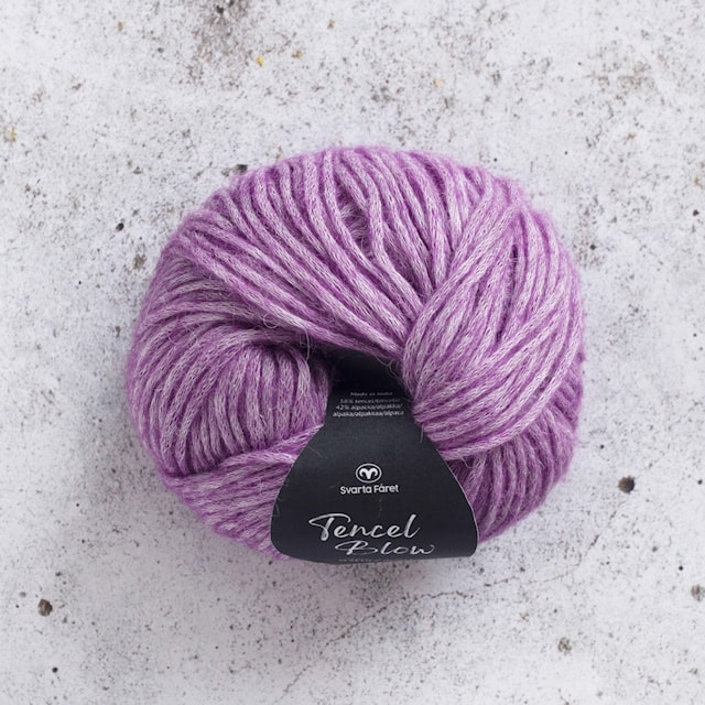 Tencel Blow alpakka-sekoite lanka 50g Amethyst Purple 63 Svarta Fåret