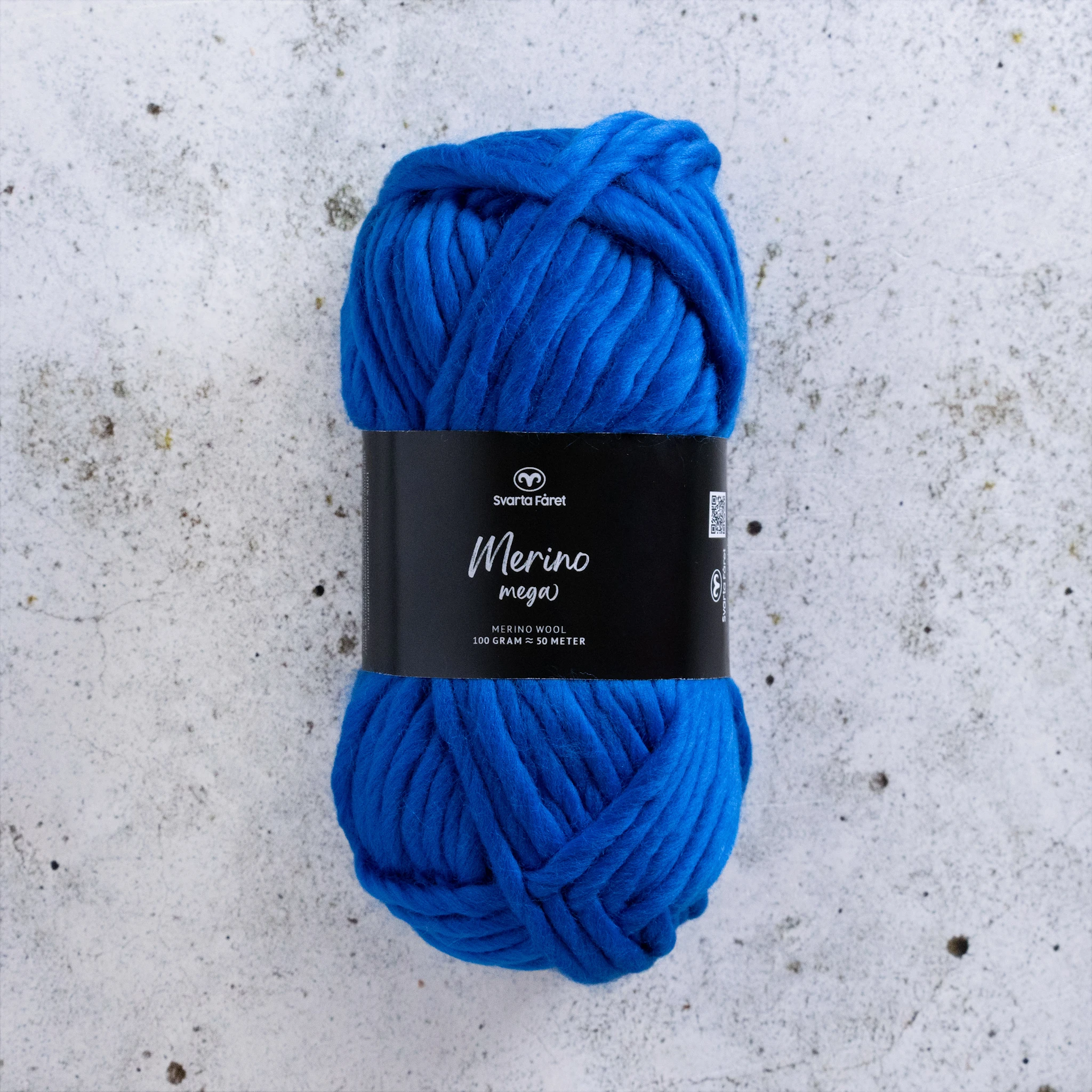 Produktbild för Merino Mega Merino garn 100 gr Svarta Fåret