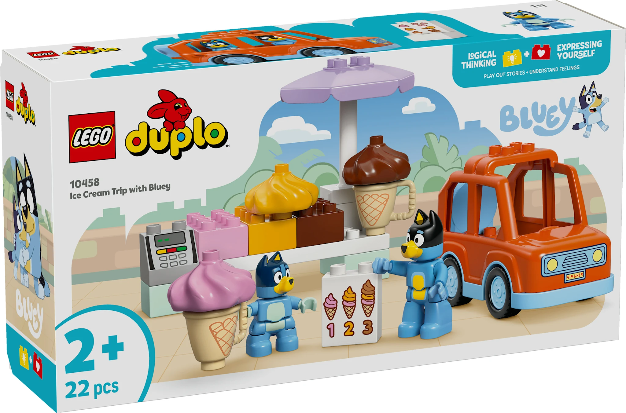 Tuotekuva ille Jäätelöretki Blueyn kanssa LEGO® DUPLO Bluey (10458)
