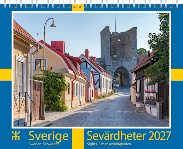 Väggkalender Sverige Sevärdheter 2027 Almanacksförlaget