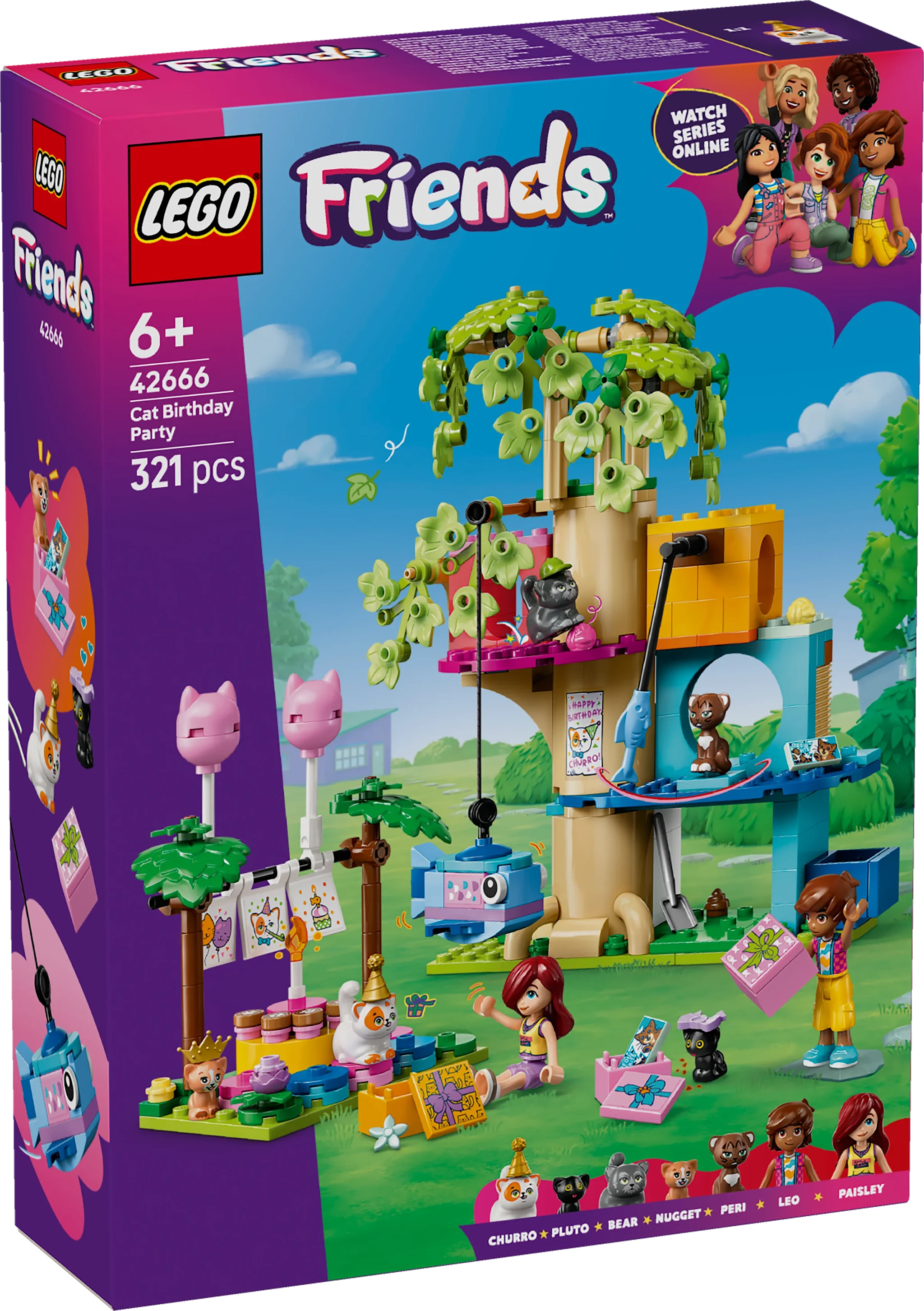 Produktbilde for Kattens bursdagsfest og leketre LEGO® Friends (42666)