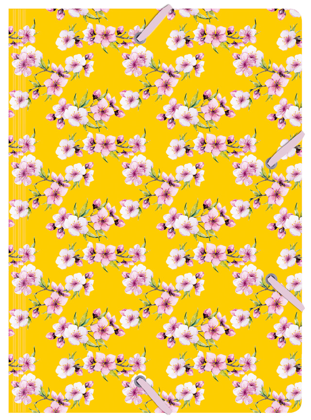 Produktbild 1 för Mapp De Luxe A4 Cherry Blossom Yellow Cedon