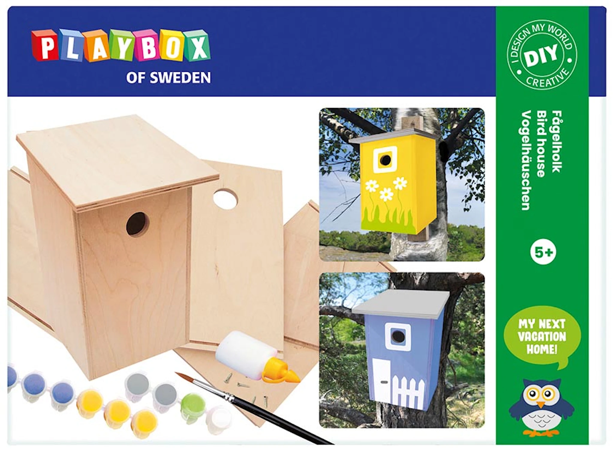 Produktbild för Pysselset - Bygg din egen Fågelholk, Playbox