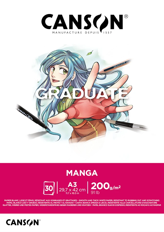 Luonnoslehtiö Manga A3 200g 30 arkkia Lyra Graduate
