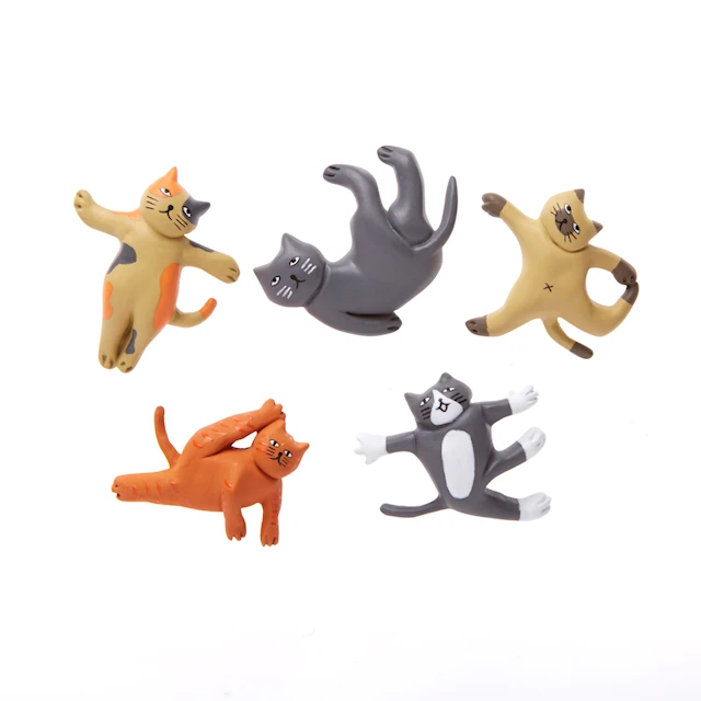 Magneter Katt Yoga 5-pack