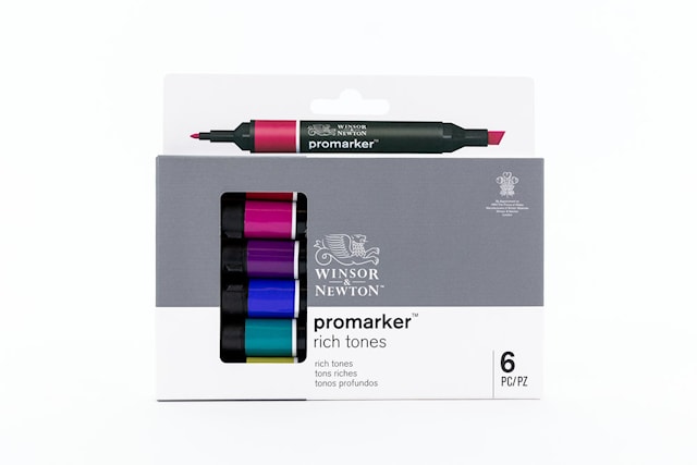 Produktbilde 5 for Markørpenn ProMarker Sett6 Rich tones Winsor & Newton