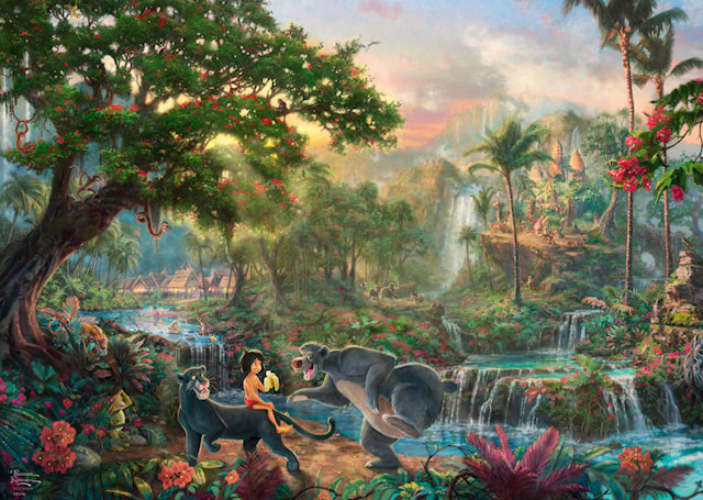 Produktbild 2 för Disney The Jungle Book Thomas Kinkade Pussel 1000 bitar Schmidt