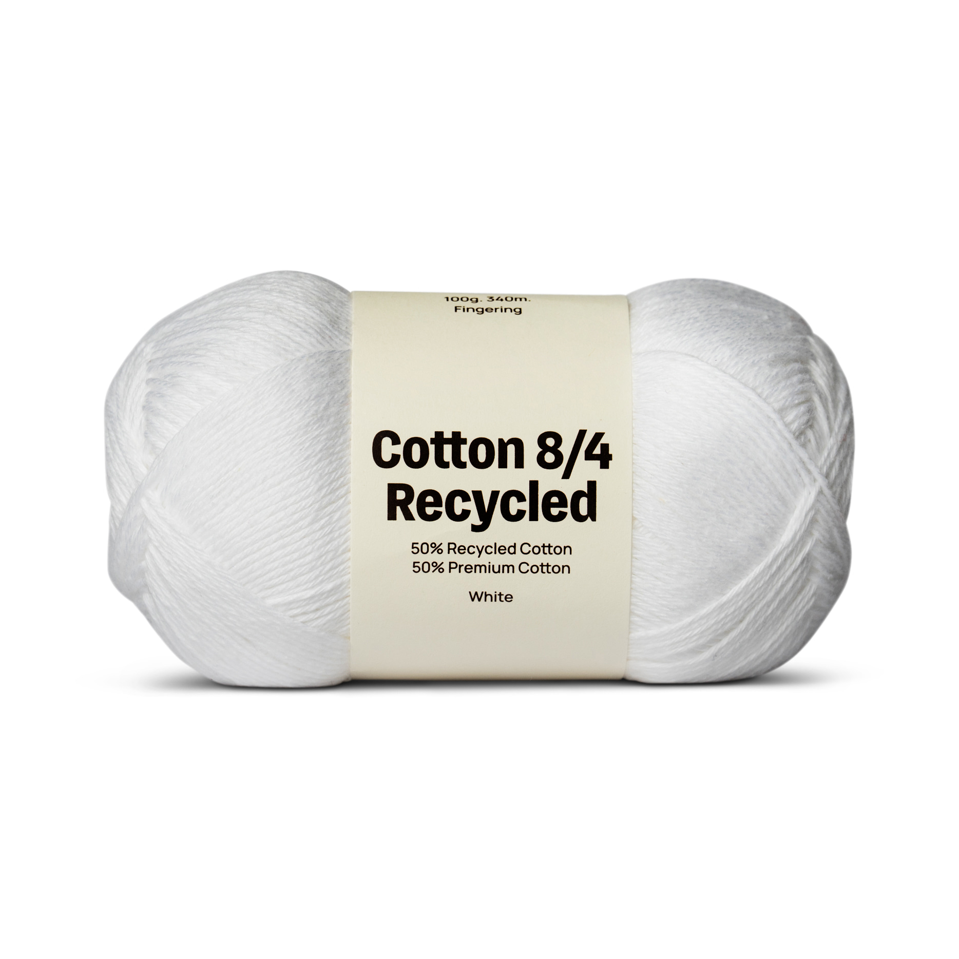 Cotton 8/4 Garn 100 g Recycled White A027 Adlibris