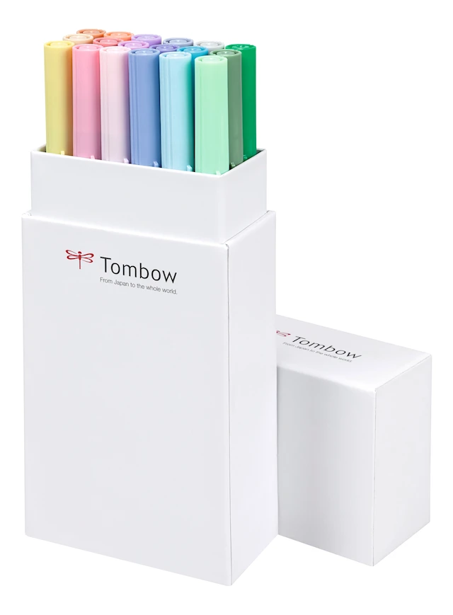 Brush Pen Ritpennor Tombow ABT Dual Brush Pastell 18-pack