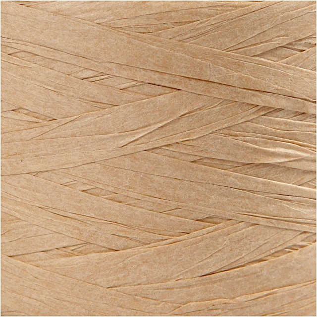 Raffia- Paperinaru, Lev: 7-8 mm, hiekka, 100 m/ 1 rll