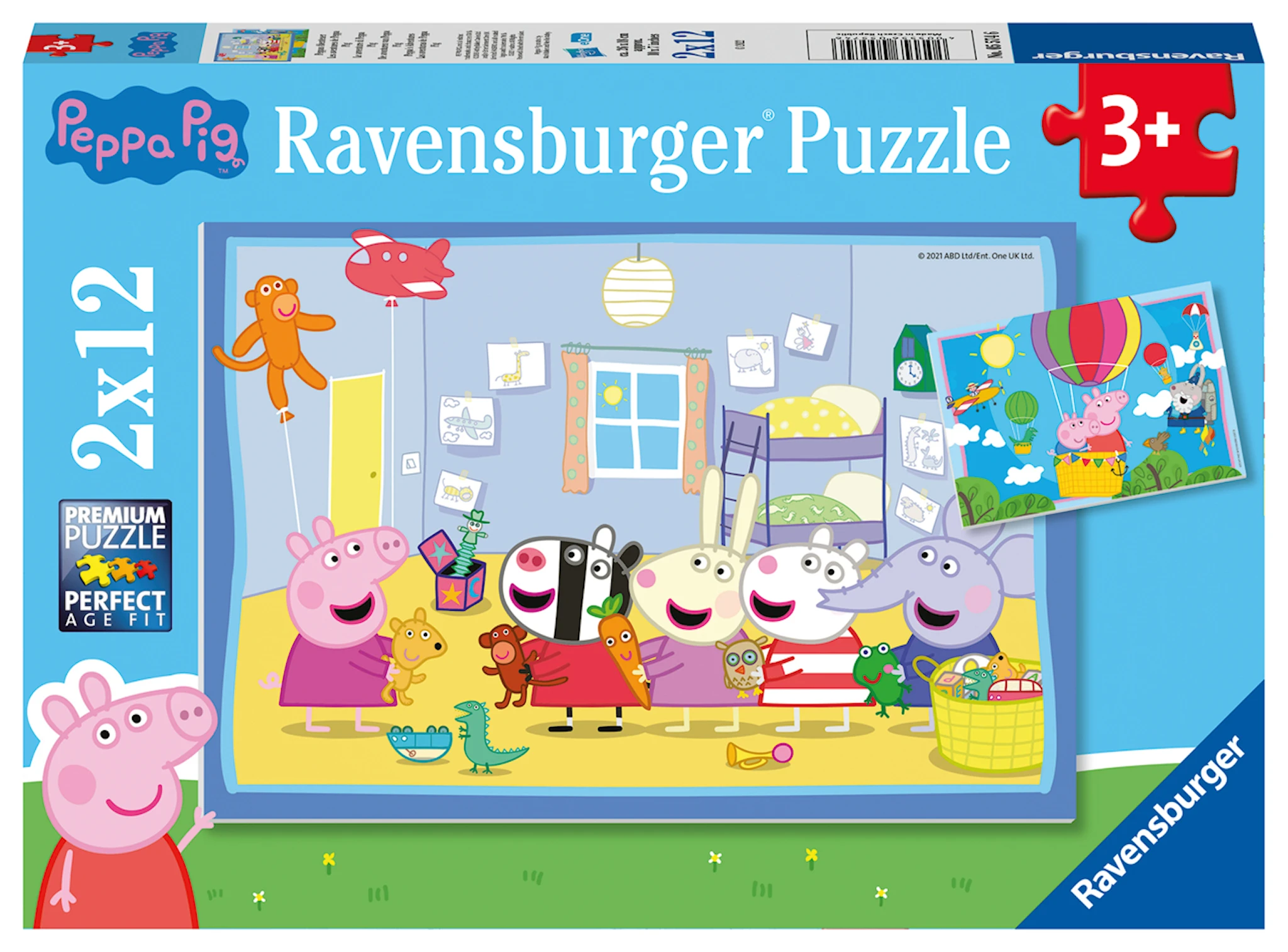 Produktbilde for Peppa Gris eventyr Puslespill 2x12 brikker Ravensburger