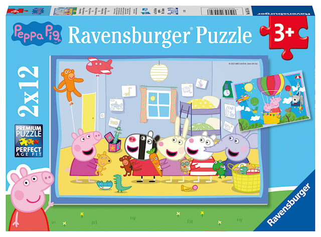 Produktbilde 1 for Peppa Gris eventyr Puslespill 2x12 brikker Ravensburger