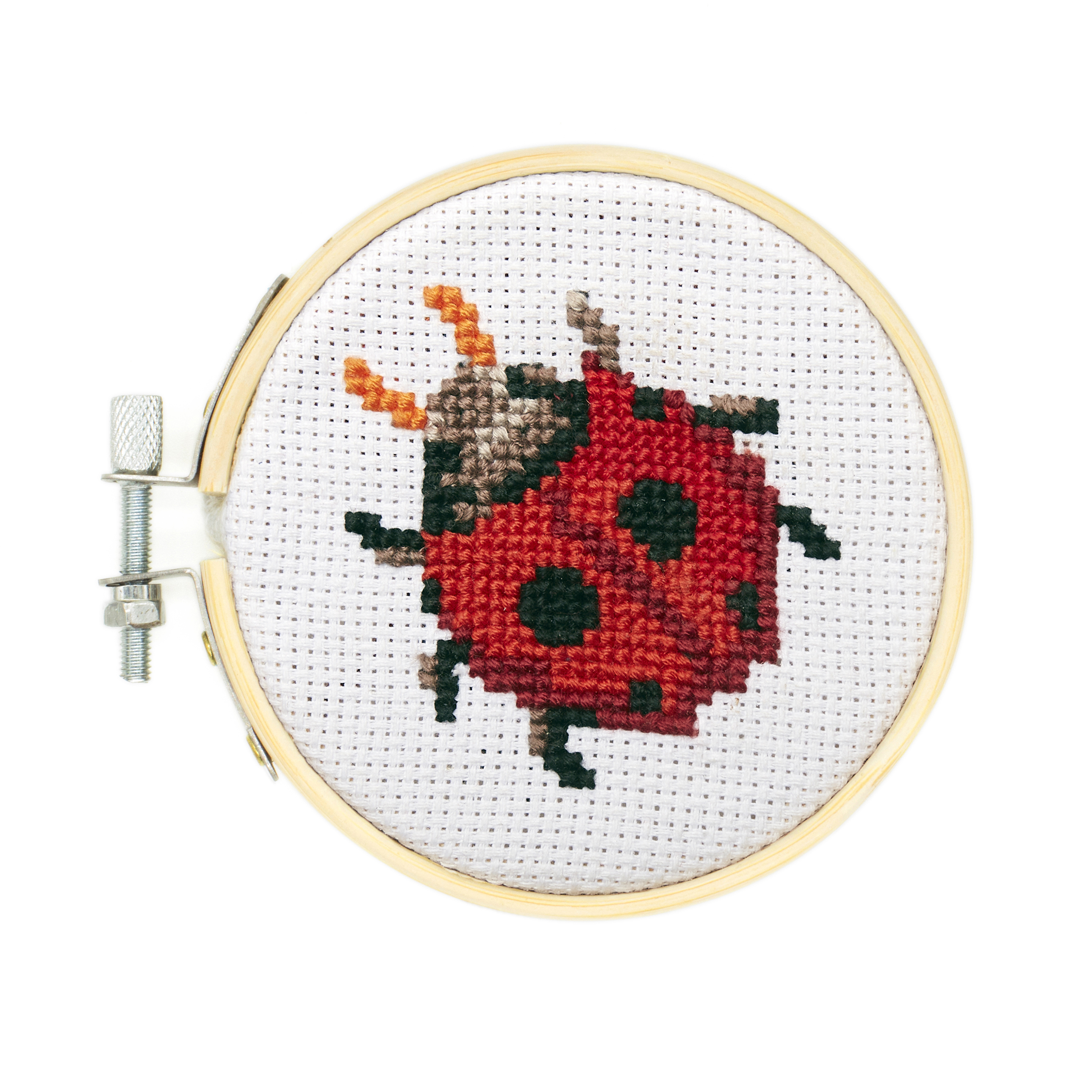 Broderikit Mini Korsstygn Nyckelpiga Kikkerland