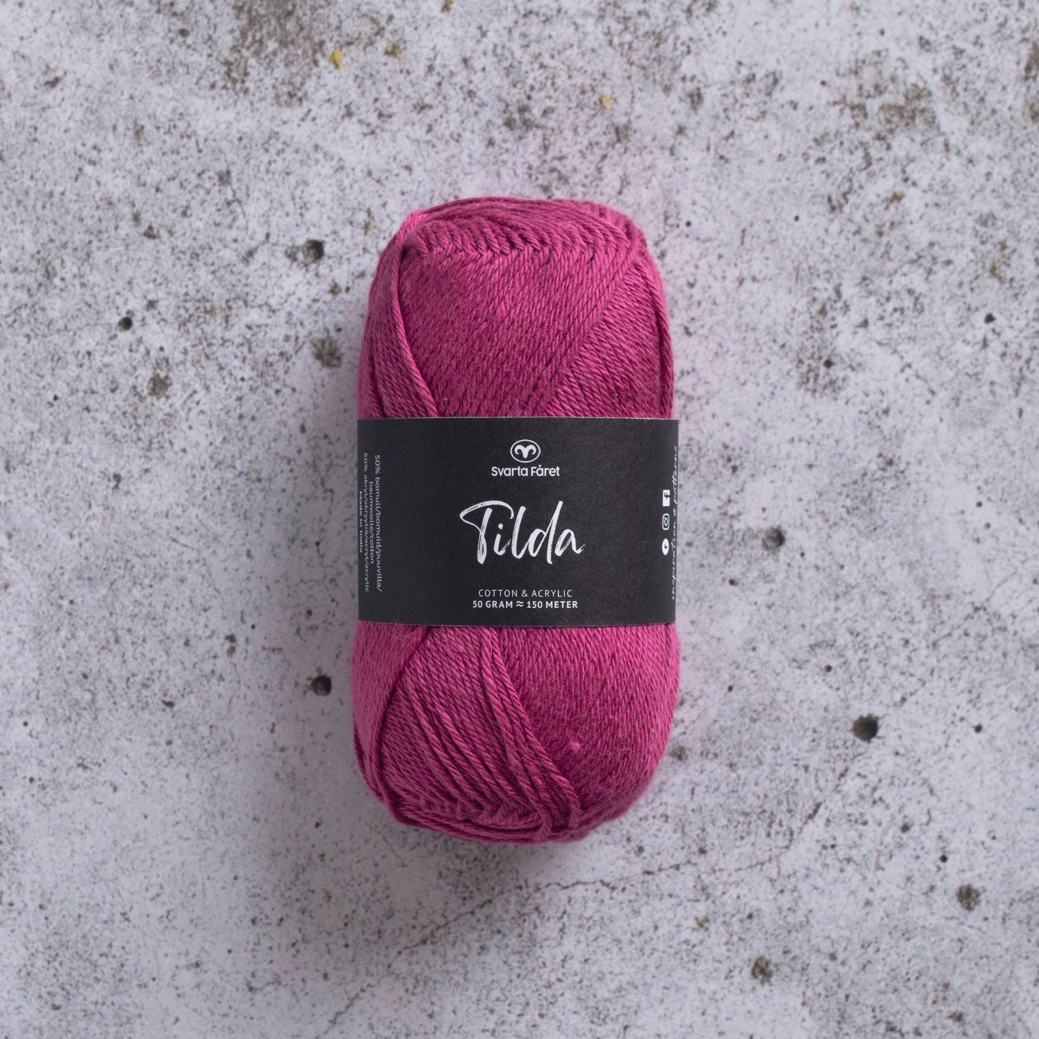 Tuotekuva ille Tilda Lanka Puuvillasekoite 50g Svarta Fåret