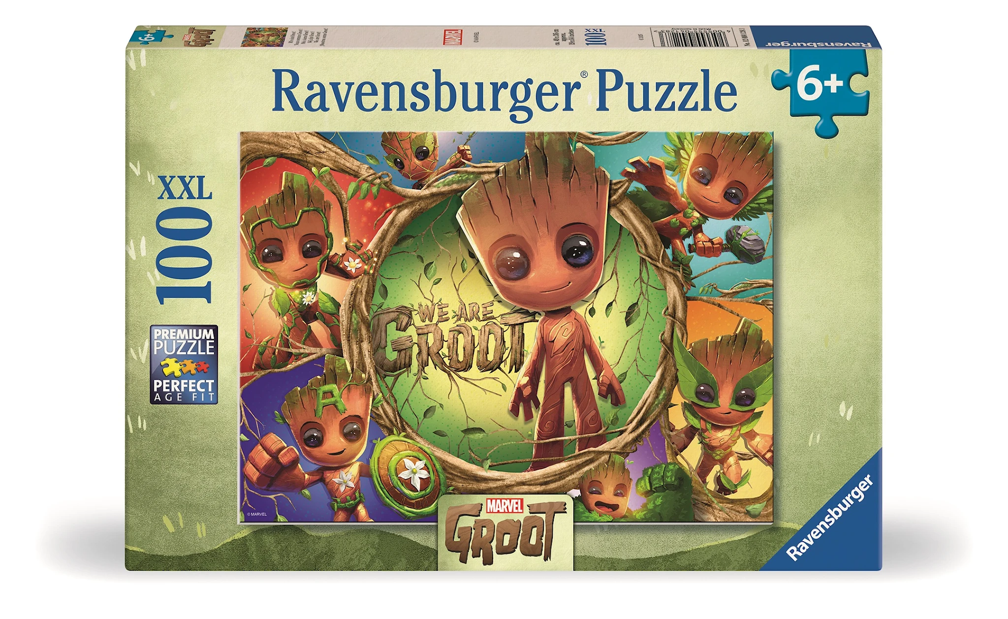 Produktbild för Pussel Marvel Groot 100 bitar XXL, Ravensburger