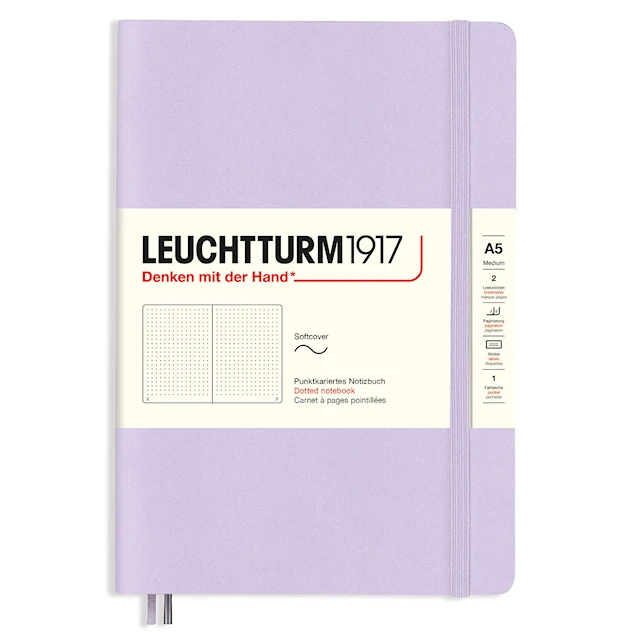 Muistikirja A5 Pehmeäkantinen pistekuvioitu Lila Leuchtturm1917