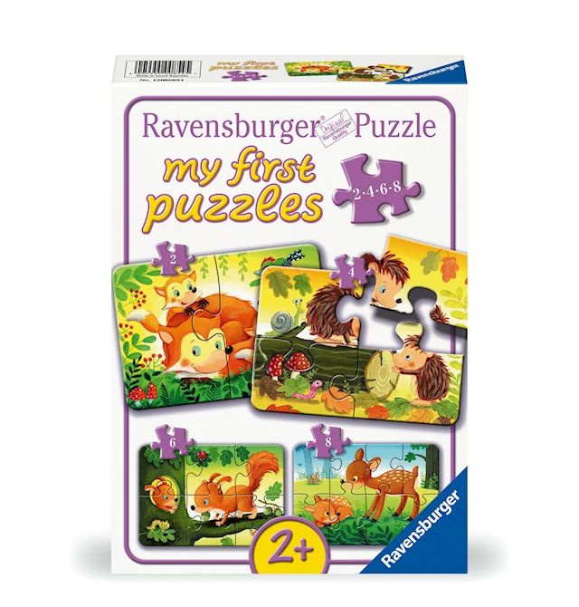 Palapelit Forest Animal Fun 2/4/6/8 palaa, Ravensburger