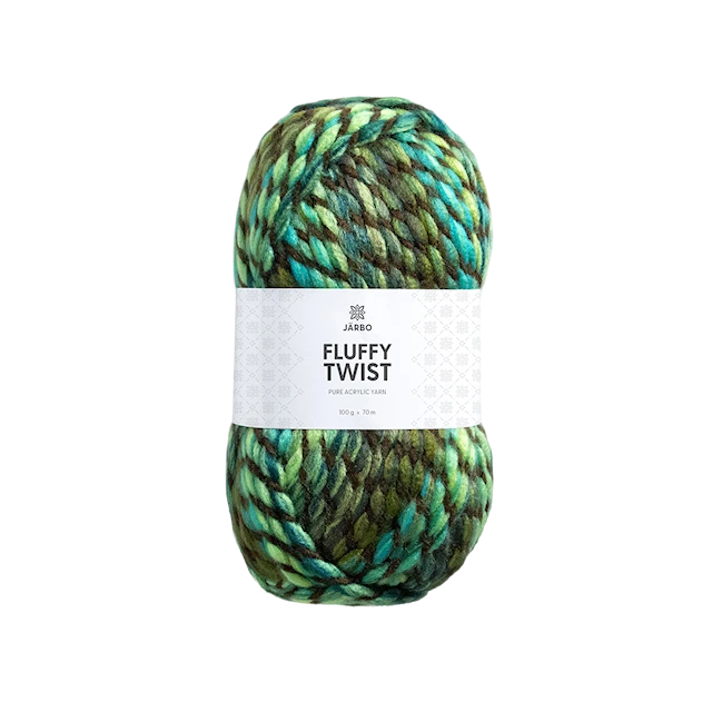 Fluffy Twist akryl 100g Jungle Hex (17) Järbo