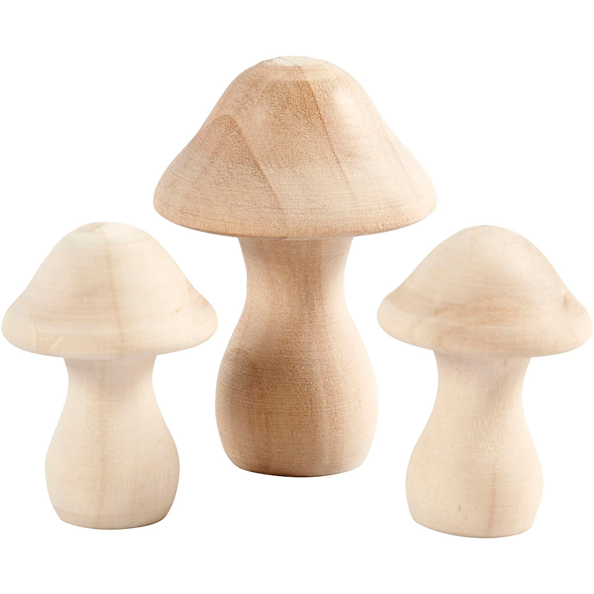 Produktbilde for Sopp, dia. 3,3+4,5 cm, str. 4,5+6,5 cm, 3 stk./ 1 pk.