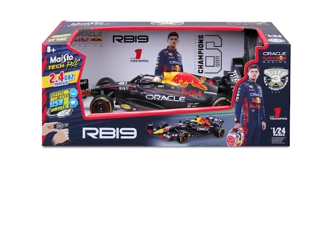 Premium Kauko-ohjattava Rc F1 2023 Red Bull Rb19 Verstappen 2.4Ghz 1:24 Maisto