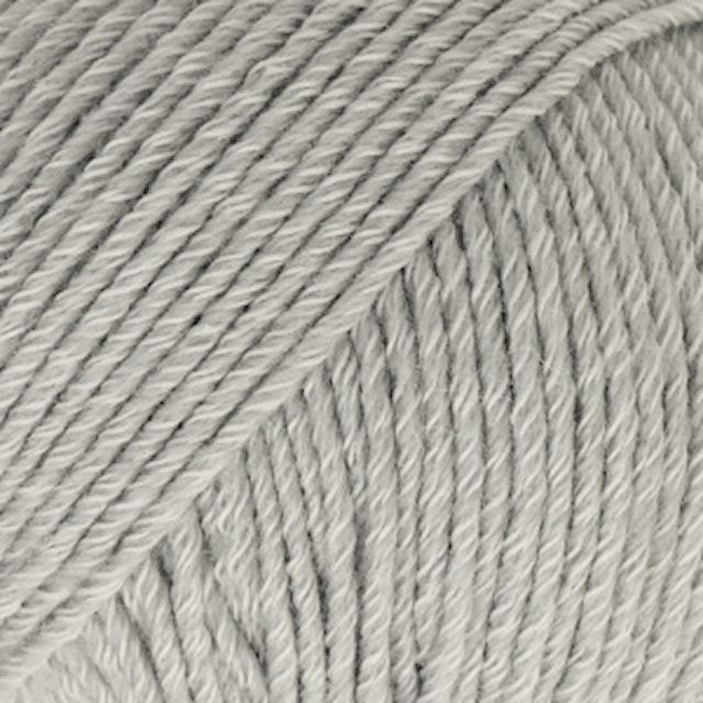 Cotton Merino Uni Colour Lanka Villasekoitus 50 g Light Grey 20 Drops
