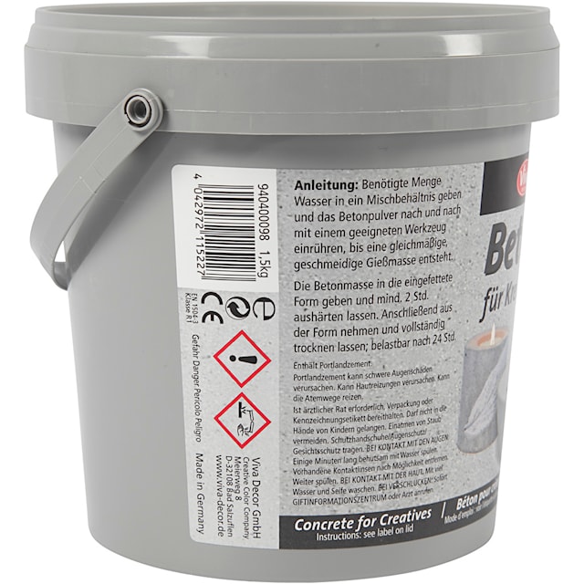 Tuotekuva 1 - Askartelubetoni, harmaa, 1500 g/ 1 pkt