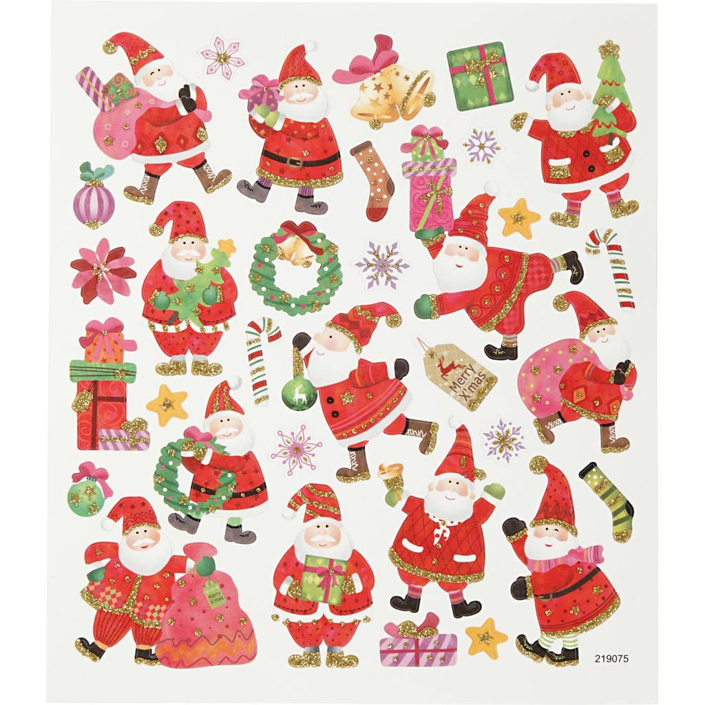 Klistermärken Jultomte 15x16,5 cm 1 ark