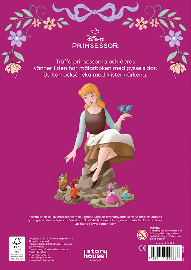 Produktbild 3 för Målarbok Disney Prinsessor med klistermärken Kärnan