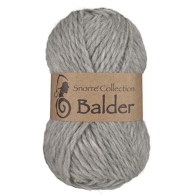 Balder Enfargede Ull 50g Lys grå 813, Viking Snorre