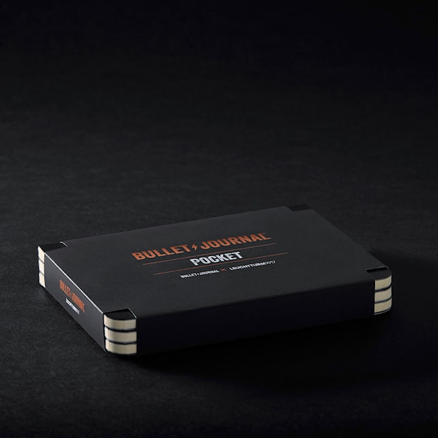 Tuotekuva 2 - Bullet journal A6 Pilkullinen Black 3-pack Leuchtturm1917