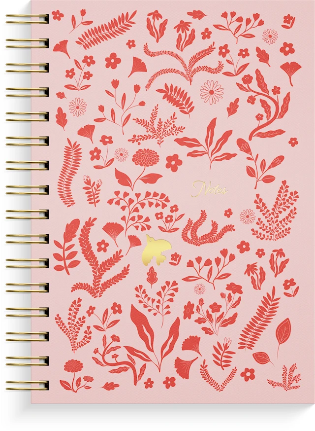 Notebook A5 Pink Botanical Burde