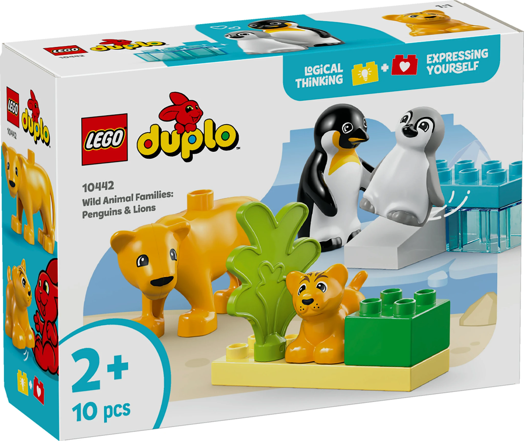 Tuotekuva ille Luonnoneläinperheet: pingviinit ja leijonat LEGO® DUPLO® Town (10442)