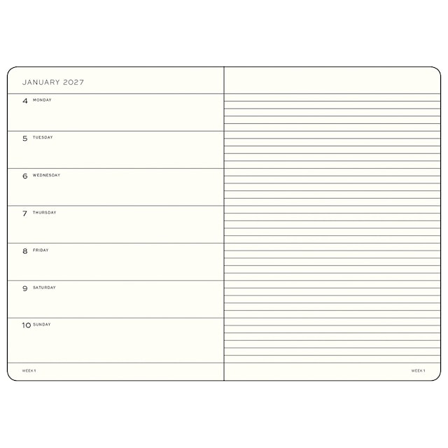 Tuotekuva 5 - Weekly Planner & Notebook 18m 26-27 A5 Soft Sunflower Leuchtturm1917