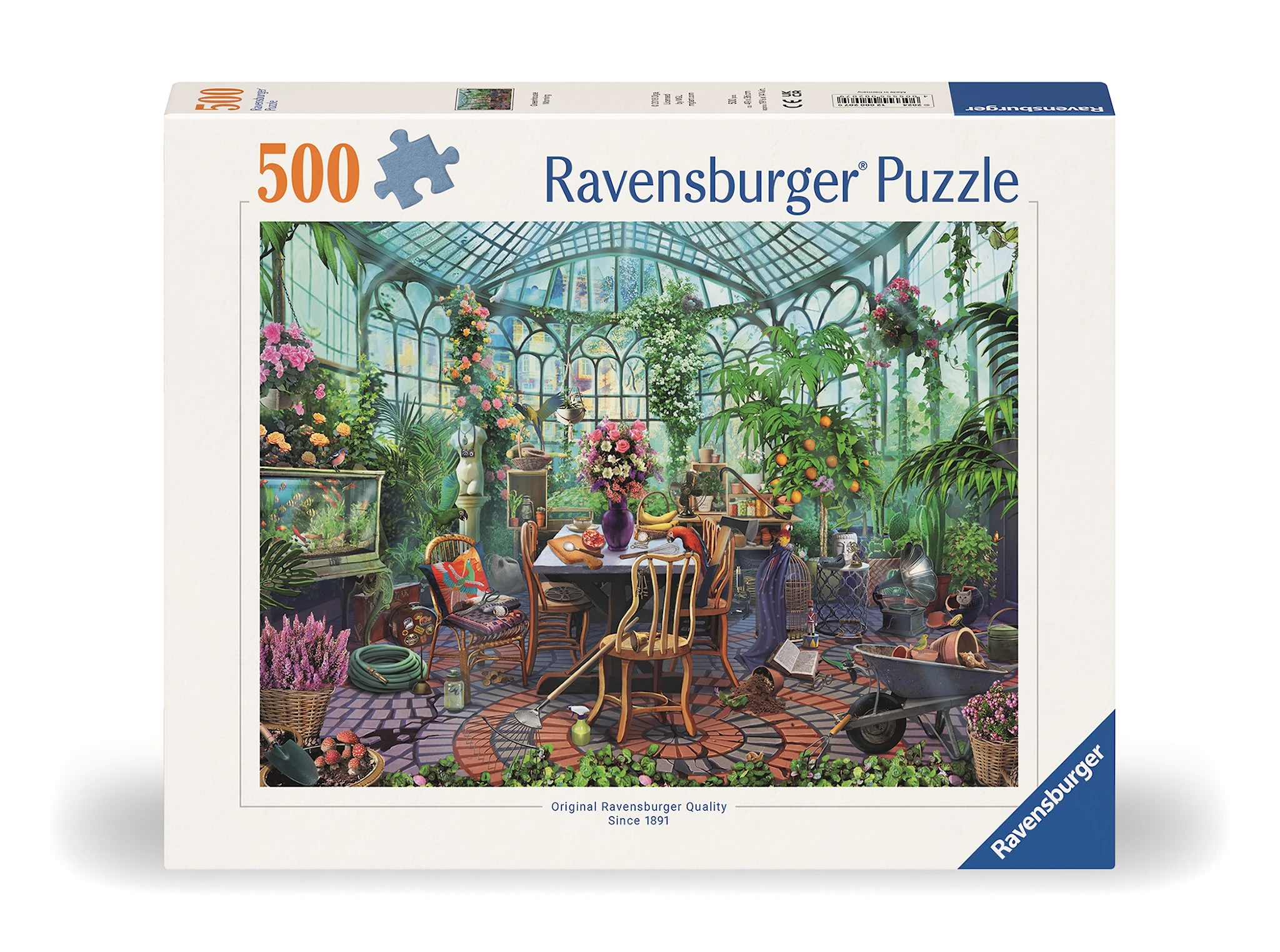 Produktbild för Pussel Greenhouse Mornings 500 bitar, Ravensburger