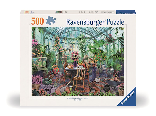 Produktbild 1 för Pussel Greenhouse Mornings 500 bitar, Ravensburger