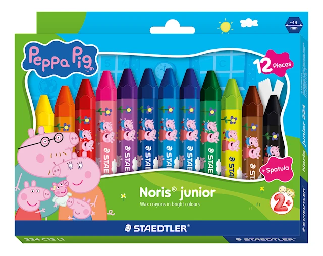 Greta Gris Vaxkritor 12 Blandade Färger Staedtler