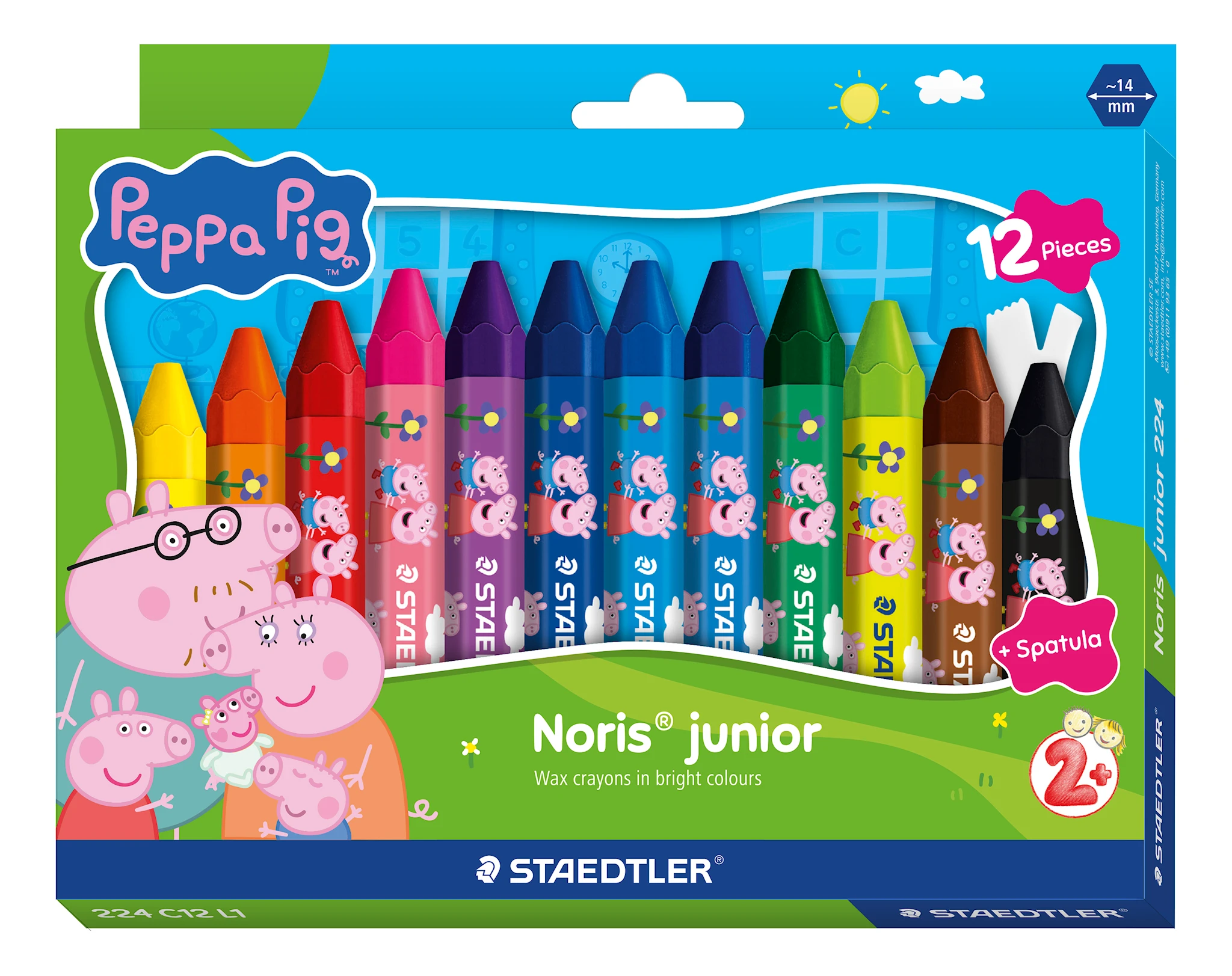 Tuotekuva ille Greta Pig -vahakynät, 12 eri väriä, Staedtler